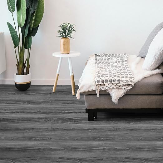 Woodgrain Vinyl Floor Roll, 11.8" x 118", Quick‑Apply Peel & Stick | Non‑slip texture, Good for renters and DIY users, Soft wood‑look finish, Works on many surfaces, Easy to cut, Waterproof