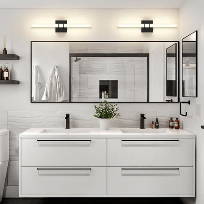 Modern Black Vanity Light Bar 24 Inch, 16W 5CCT Dimmable Bathroom Light Fixtures LED Wall Lighting Fixture