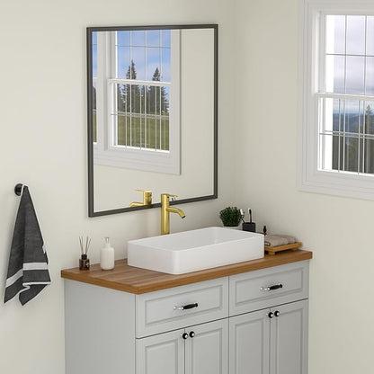 Logmey 24" Bathroom Sink Dorp in 24x14 Large White Vessel Sink for Bathroom Porcelain Rectangule Ceramic Modern Countertop Above Counter Bathroom Vanity Sink Art Basin