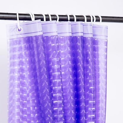 Purple Shower Curtain Liner, 100% Waterproof EVA 3D Shower Curtains with 3 Duty Heavy Bottom Magnets and 12 Rust Proof Grommets, 72x72 Weighted Shower Liner for Shower Stall, Bathtubs