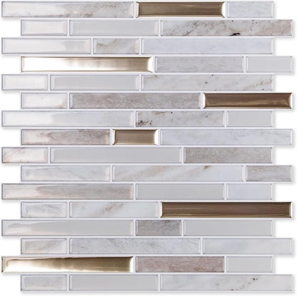 LONGKING 10-Sheet Extra Thick Peel and Stick Backsplash Tiles, Waterproof Kitchen Backsplash Peel and Stick Tile, Self-Adhesive Backsplash for Kitchen, Khaki | Peel and stick backsplash, self-adhesive wall tile, Khaki, extra thick, waterproof, kitchen ...
