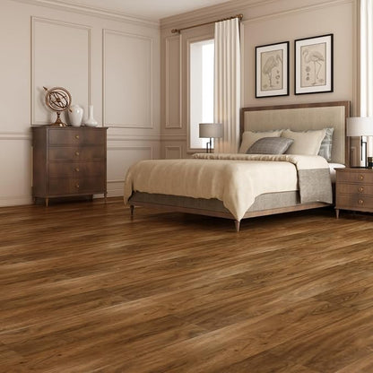 Art3d Wood Texture Peel and Stick Vinyl Floor Planks, 36-Pack, Rosewood | Cover 54 sq.ft, Waterproof, Self-Adhesive, Scratch Resistant, Premium Vinyl, Ideal for Bedroom, Living Room, Kitchen, RV