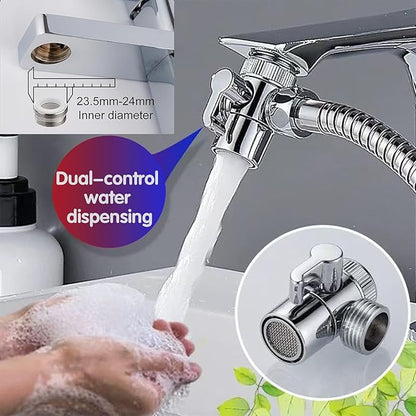 Bidet Toilet Sprayer, Sink Faucet Hose Attachment, Non-Leakage Stainless Steel Brushed Toilet Cleaner Wall for Women Washing, Baby Diaper Cleaner