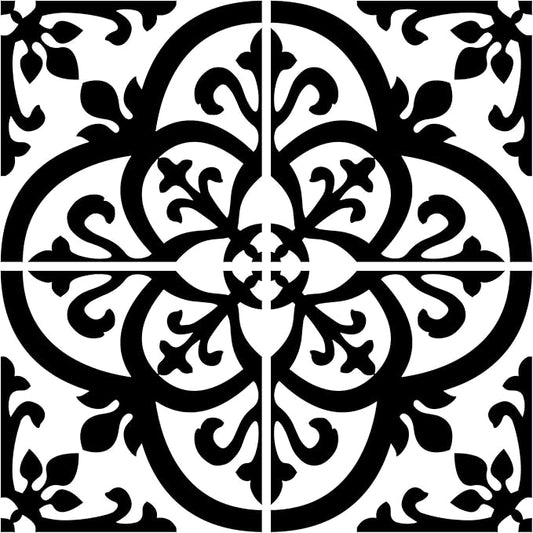 InHome NH2956 Avignon Peel & Stick Backsplash Tiles, Black