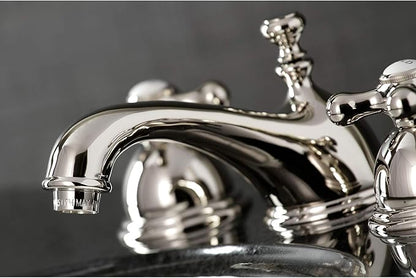 Kingston Brass KS3966AX Restoration Widespread Bathroom Faucet, Polished Nickel, 6.5 x 3.5 x 3.06