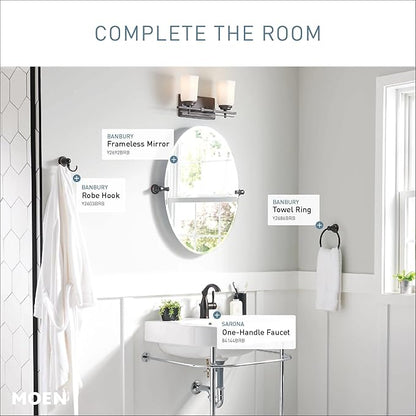 Moen Sarona Mediterranean Bronze One-Handle Single Hole Rustic Farmhouse Bathroom Sink Faucet with Optional Deckplate, 84144BRB