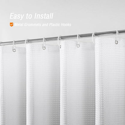 Extra Long Grey Ombre Fabric Shower Curtain, 72 x 84 | Tall Gray Ombre Shower Curtain for Bathroom, Fabric Shower Curtain Set , Water Repellent, Machine Washable