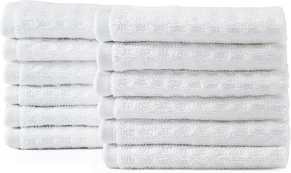 Tommy Bahama - Washcloths, Soft & Absorbent Cotton Towels, Low Linting & Fade Resistant, Oeko-Tex Certified (Northern Pacific White, 12 Piece)