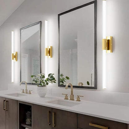 Ralbay Matte Gold 40inch Bathroom Vanity Lights Fixtures Over Mirror 32W Modern LED Modern LED Gold Vanity Light for Bathroom(5500K White Light)