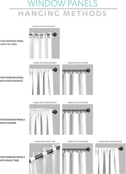 Lush Decor Linen Button Farmhouse Valance Curtians Dark Linen,Valances for Windows - Kitchen Curtains Valances - Bathroom Curtain, 52" W x 18" L (Pack of 12)