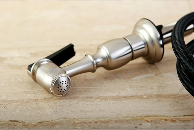 Kingston Brass Gourmetier KBSPR8 Kitchen Faucet Sprayer with Hose, Brushed Nickel