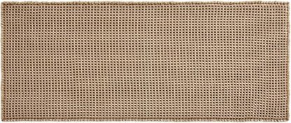 TYUU Waffle Runner Rug Bathroom, Long Boho Bath Mat, 60x24 Beige | Super Absorbent Quick Dry Bath Rug, Non-Slip Backing, Soft Waffle Washable Farmhouse Bathroom Mats, Tub, Shower & Home Decor