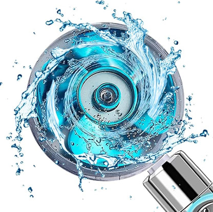 Handheld High Pressure Turbo Shower Head, 360° Rotatable Detachable Filtered Shower Head for Hard Water, Easy to Install