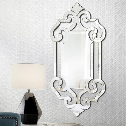 Small Clarice Rectangular Venetian Wall Hanging Mirror, 41 x 22 Inch