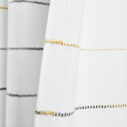 Lush Decor Ombre Stripe Yarn Dyed Cotton Shower Curtain, 72" W x 72" L, Navy & Multi - Fabric Shower Curtains - Striped Bathroom Curtain - Farmhouse & Coastal Decor