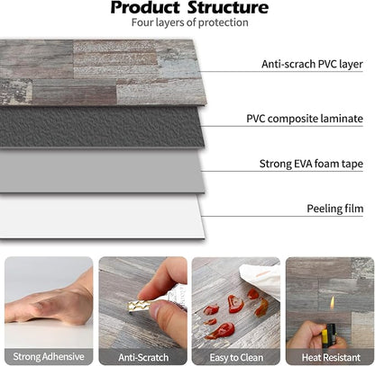 2026 New Upgrade Peel and Stick Backsplash Tile, Peel and Stick 11.34" X 11.57" Wall Tile for Kitchen, Bathroom, Fireplace, Laundry (Nature Light, 1 Pack)
