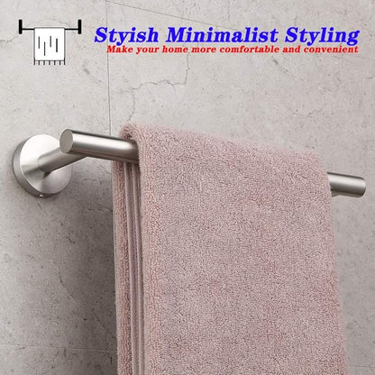GERZ Contemporary 12-Inch Towel Bar Bath Hand Towel Holder Brushed Stainless Steel Wall Mounted Bathroom Organizer Brushed AG1101C30.5-LS