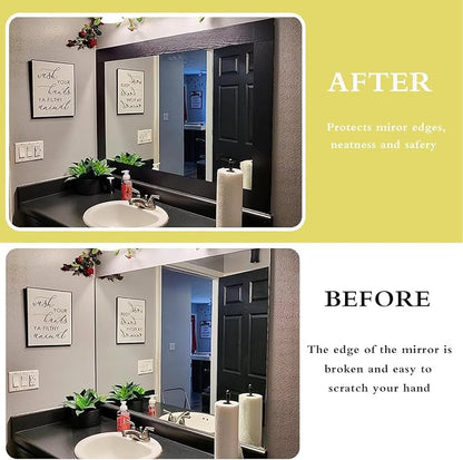 Teemall 10M Black Wood Grain Removable PVC Waterproof Border Wall Decor Removable Self Adhesive Kitchen Bathroom Tiles Sticker Wallpaper 4.2x390 (Black, 2" x 390")