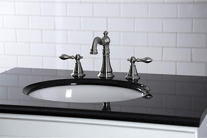Fauceture FSC1978AL English Classic Widespread Bathroom Faucet with Pop-Up Drain, Brushed Nickel
