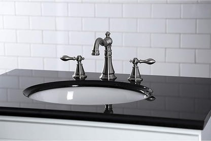 Fauceture FSC1978AL English Classic Widespread Bathroom Faucet with Pop-Up Drain, Brushed Nickel