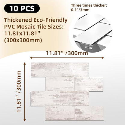 Peel and Stick Backsplash Tile for Kitchen & Bathroom Walls - Waterproof Smart Renter Friendly Sticker