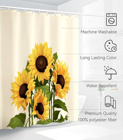 Shower Curtain for Bathroom Stall Modern Cute Aesthetic Washable Decorative Girly Waterproof Unique Seashell Elegant Girls Chic Print Design Teen Women Cortinas de Baño Bathtub 72 x72 Inch