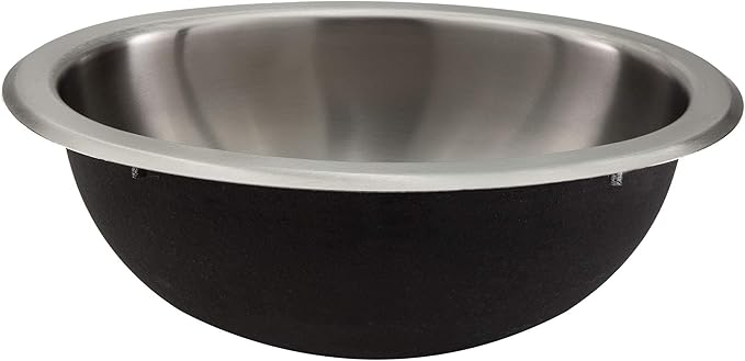 RecPro RV 10" x 13" Stainless Steel Oval Sink | Single Bowl | 1.5 Drain Hole (No Faucet)