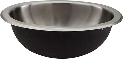RecPro RV 10" x 13" Stainless Steel Oval Sink | Single Bowl | 1.5 Drain Hole (No Faucet)