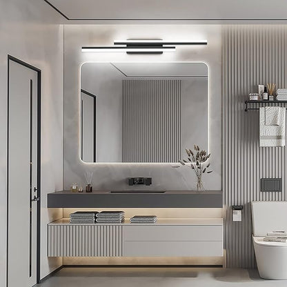 PRESDE 40" LED Bathroom Vanity Light, Modern Black Wall Bar Fixture Over Mirror Dimmable