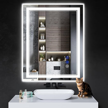 38"x30" LED Bathroom Mirror with Lights,Anti-Fog,3 Color Modes