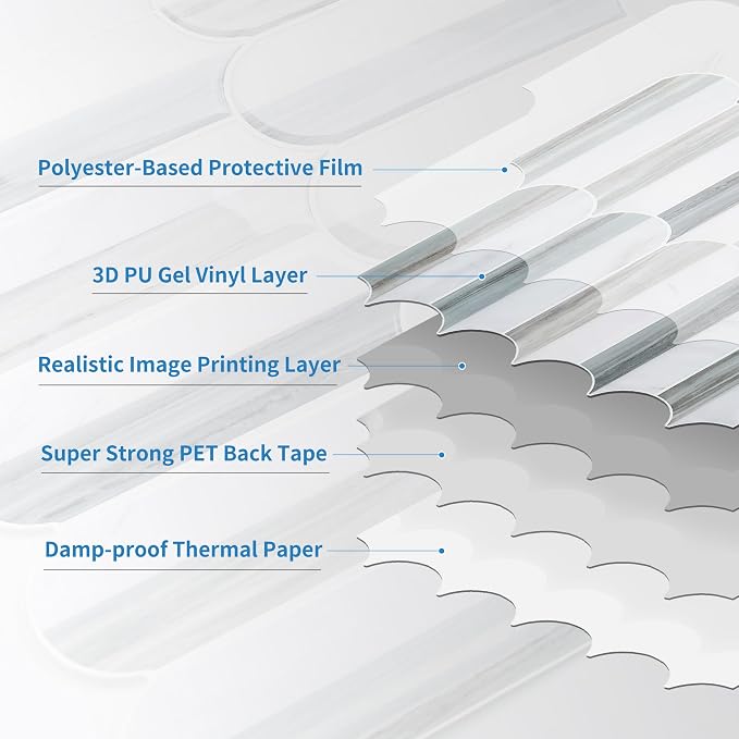 Tilingview 10PCS Peel and Stick Backsplash for Kitchen, Self-Adhesive Marble Splicing Vinyl Tile, Feather Gel Wall Tile for Home Decoration (Blue White)