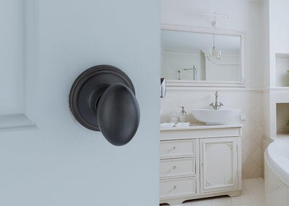 Copper Creek EK2020TB Egg Door Knob, Passage Function, 1 Pack, in Tuscan Bronze