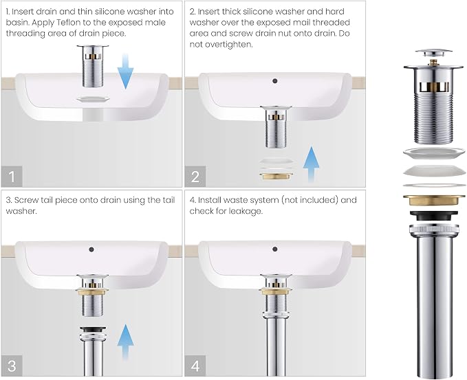 Solid Brass Single Handle Bathroom Sink Faucet with Pop Up Drain, High Arc Cubic Spout Lavatory Faucet | Corrosion-Resistant, Modern Design, Easy to Install (Chrome, KBF1002)