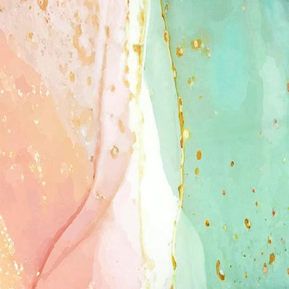 HVEST Pink Marble Shower Curtain for Bathroom,Turquoise Marble Luxury Shower Curtain with Hooks,Modern White and Gold Abstract Bathroom Shower Curtain Set Bathroom Decor,72L X 72W inches