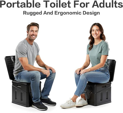 Portable Toilet,Camping Toilet Have Small Foldable Size. It is Compact Portable Toilet for Adults and Children. Suitable for Cars, Hiking, Beaches and Camping