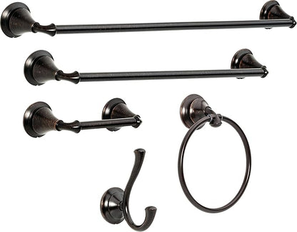 Delta Linden (1-Pack) Hand Towel Holder Venetian Bronze Towel Racks for Bathroom Wall Round Towel Ring Holder for Bath Towel Hanger for Kitchen, Bathroom Accessories 79446-RB