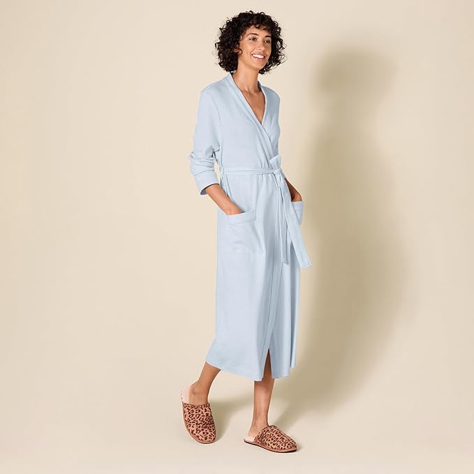 Amazon Essentials Women's Lightweight Waffle Full-Length Bath Robe (Available in Plus Size)