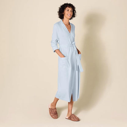 Amazon Essentials Women's Lightweight Waffle Full-Length Bath Robe (Available in Plus Size)