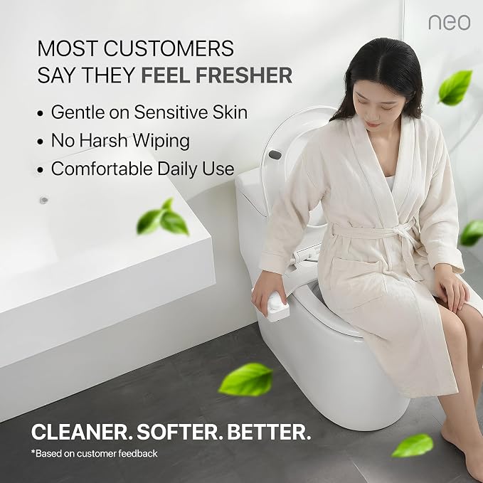 Bidet Attachment for Toilet – Dual Nozzle Front & Rear Wash, Self-Cleaning, Adjustable Water Pressure Dial, Non-Electric, Ultra-Slim, Fits Round & Elongated Toilets, Easy 8-Min Install | by ZeroTouch