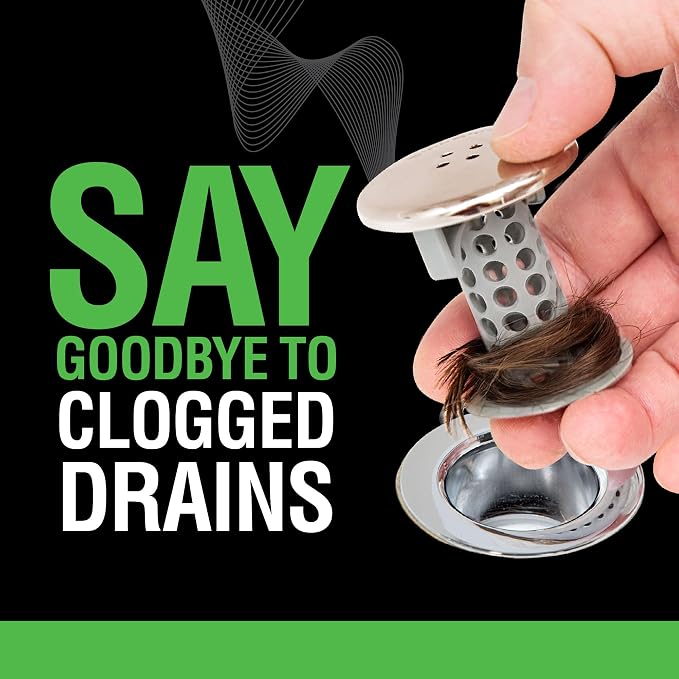 SinkShroom Revolutionary Bathroom Sink Drain Protector Hair Catcher, Strainer, Snare, Nickel Edition
