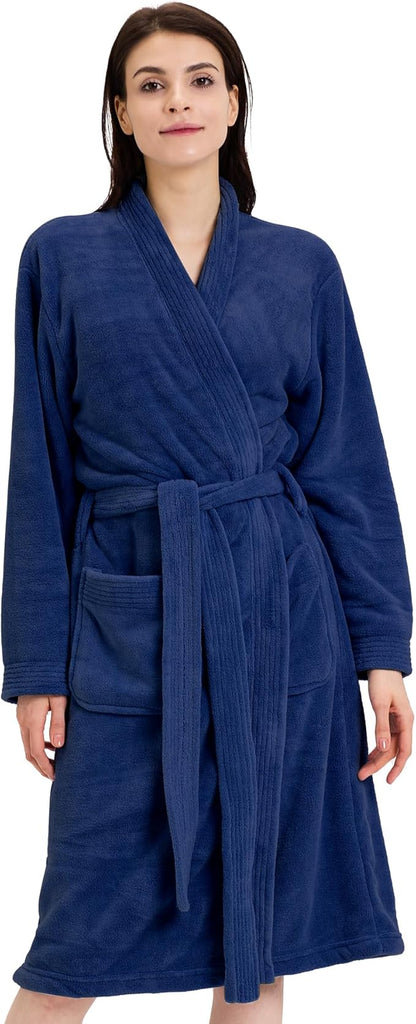 Towel Robe for Women – Soft Absorbent Kimono Bathrobe, Quick-Dry Spa Shower & Hotel Use