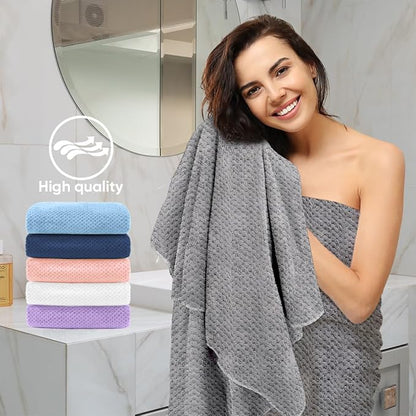 HOMEXCEL 6PK Bath Towel Set, 24x48 in, Absorbent&Quick Dry Towels for Hotel | Ultra Soft, Lightweight Towels for Bathroom, Spa and Beauty Parlor, Multicolor