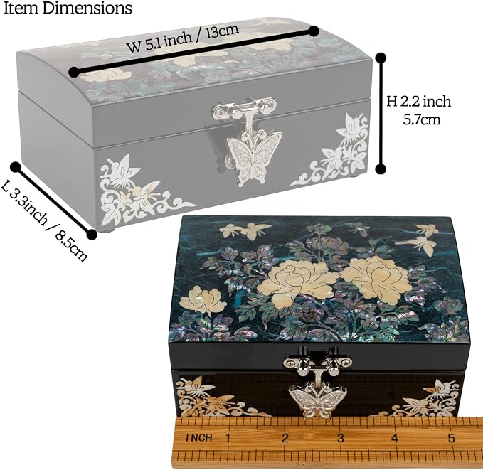 Mother of Pearl Jewelry Organizer Box - Birthday, Wedding, Anniversary, Christmas Birthday Gifts for Women