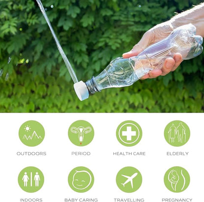Portable Bidet for Toilet, Travel, Hiking or Camping. Compatible with Every Bottle. Ultralight