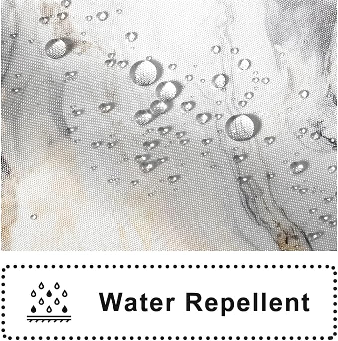 Stall Shower Curtain, Grey and White Marble Small Shower Curtain Modern Waterproof Shower Curtain Set with Hooks, 36x72 Inch