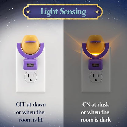 Projectables Disney Wish LED Night Light Plug-in Dusk-to-Dawn Projector Ideal for Kids Girls Boys Nursery Playroom Bathroom Bedroom 80089