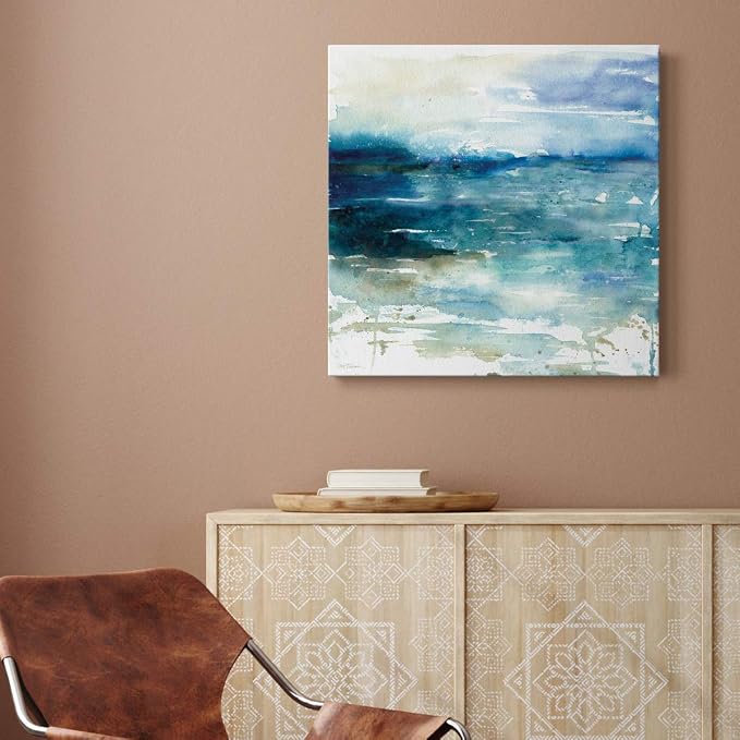 Renditions Gallery Ocean Break Wall Art, Premium Gallery Wrapped Canvas Decor, Ready to Hang, 16 in H x 16 in W, Made in America Print