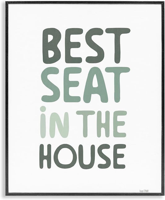 Best Seat in House Humor Print, 24 x 30 Inch Framed Giclée Print | Stupell Industries · By House Fenway · Ready to hang · Great for bathroom or laundry room · Made in USA