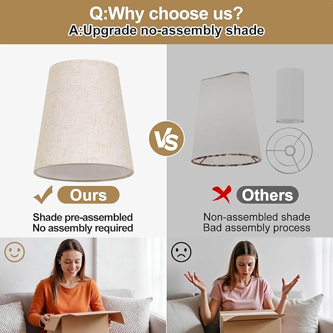 Bathroom Light Fixtures, 3-Light Oil-Rubbed Bronze Vanity Lights, Bathroom Lighting Fixtures Over Mirror with Flared Linen Shade, Modern Wall Sconces for Living Room Hallway