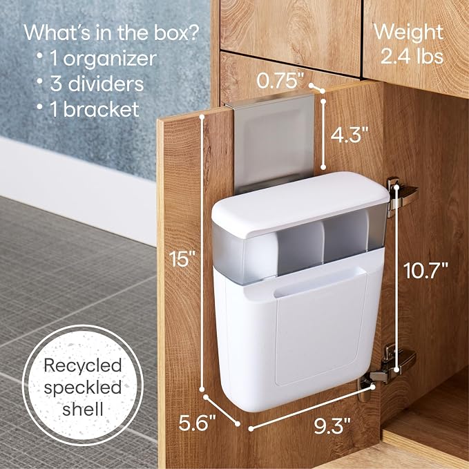 YouCopia DoorStash Toiletry Organizer, Hanging Cabinet Bathroom Storage